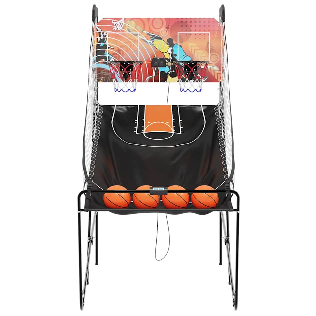basketball arkademaskin med 4 baller for 2 spillere