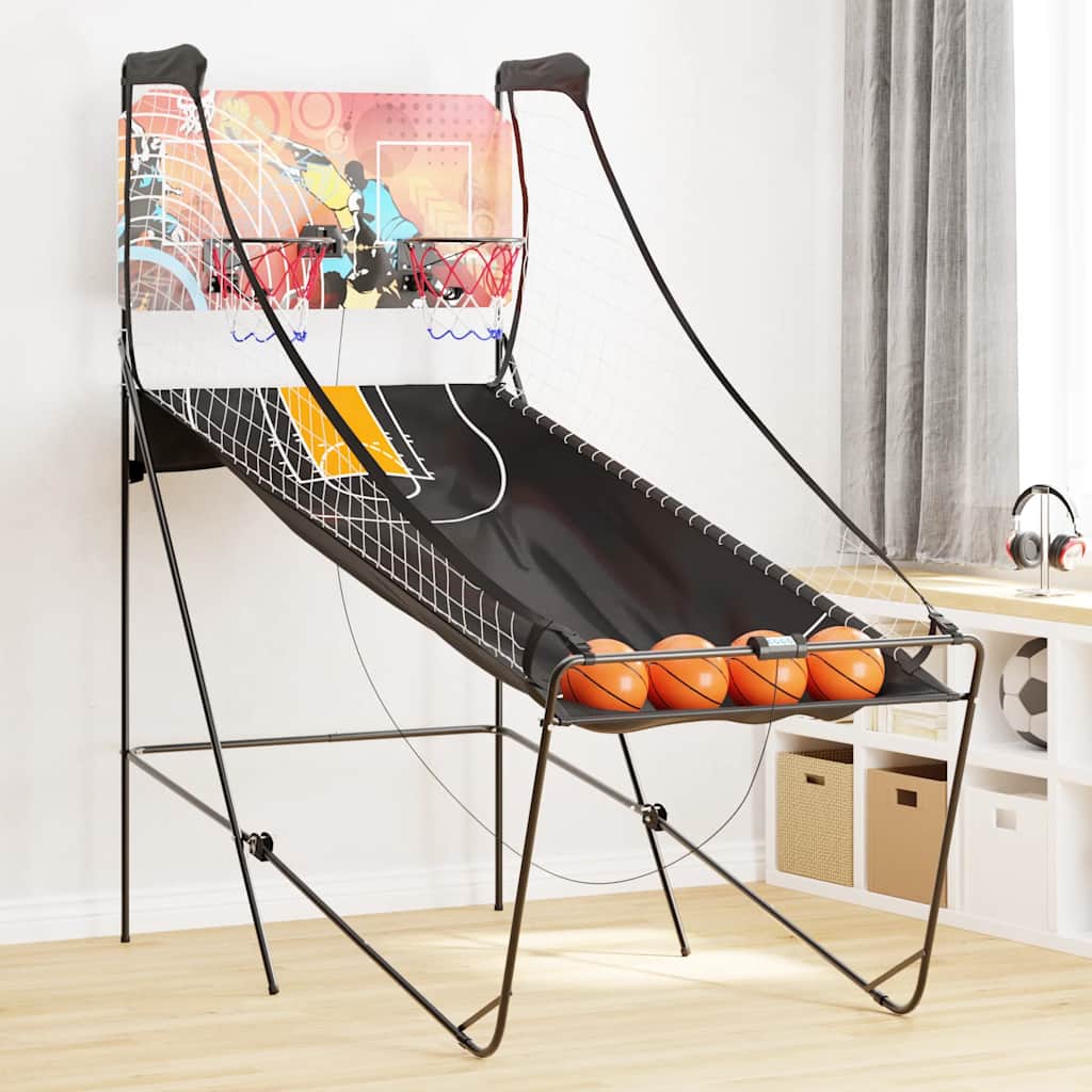 basketball arkademaskin med 4 baller for 2 spillere