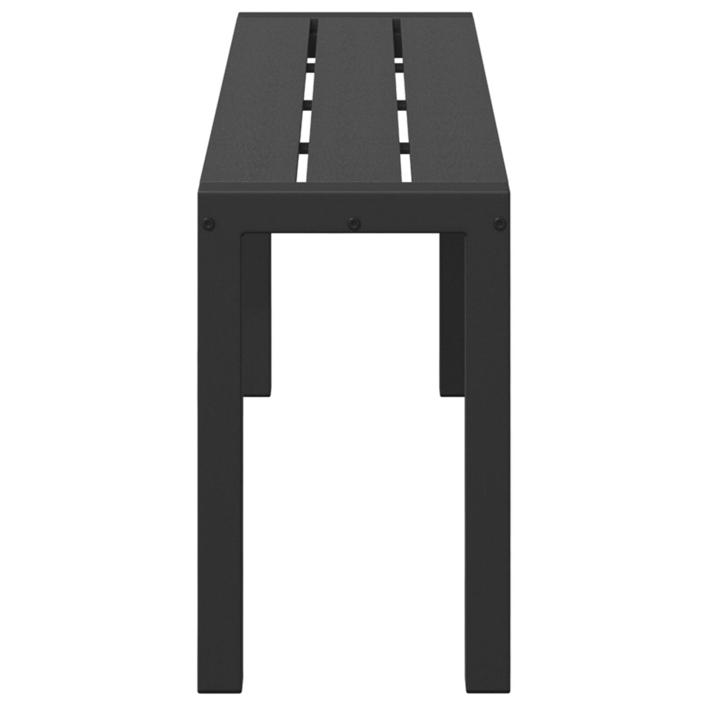 Hagebenk 100 cm Stål og WPC Svart