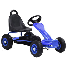 Pedal-go-kart med pneumatiske dekk blå