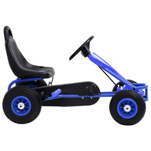 Pedal-go-kart med pneumatiske dekk blå