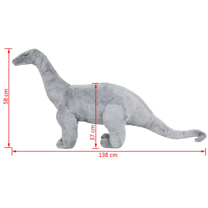 Stående lekedinosaur brachiosaurus grå XXL