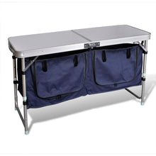 Sammenleggbar campingskap med aluminiumsramme