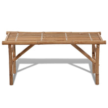 Sammenleggbar hagebenk 118 cm bambus