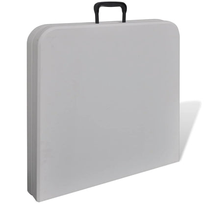 Sammenleggbart hagebord 122 cm HDPE hvit
