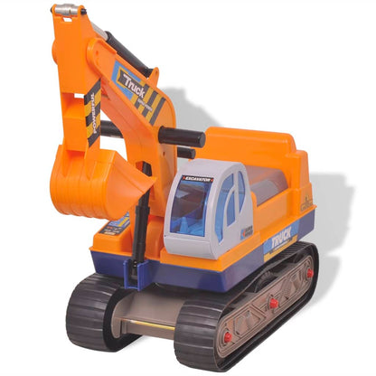 Lekebil Gravemaskin Plastikk Gul
