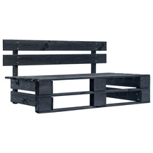 Pallebenk for hage tre svart