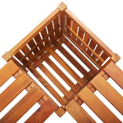 Hagehjørnebenk med plantekasse 117x117x40 cm heltre akasie