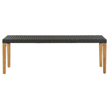 Hagebenk 80 cm polyrotting svart