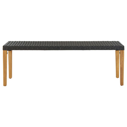 Hagebenk 80 cm polyrotting svart