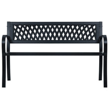 Hagebenk 125 cm svart stål