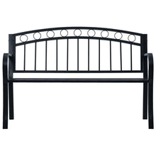 Hagebenk 125 cm svart stål