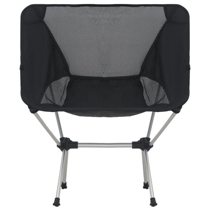 Sammenleggbare campingstoler 2 stk veske 54x50x56 cm aluminium