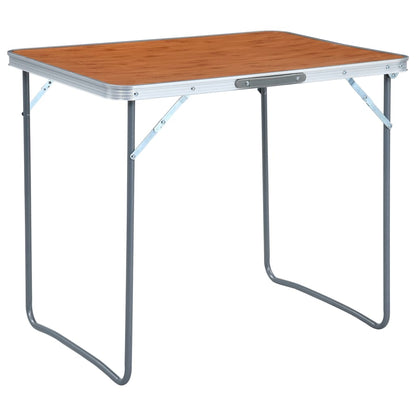 Sammenleggbart campingbord med metallramme 80x60 cm