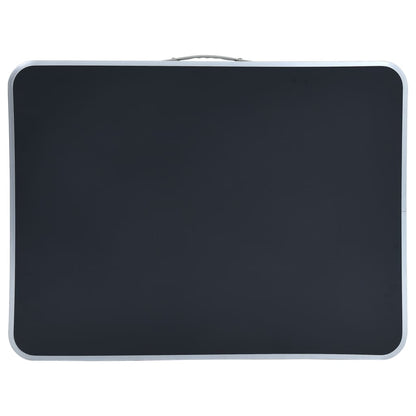 Sammenleggbart campingbord med metallramme 80x60 cm grå
