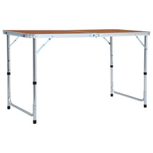Sammenleggbart campingbord aluminium 120x60 cm