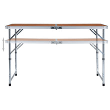 Sammenleggbart campingbord aluminium 120x60 cm