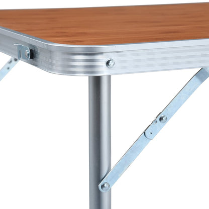 Sammenleggbart campingbord aluminium 120x60 cm