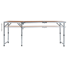 Sammenleggbart campingbord aluminium 180x60 cm