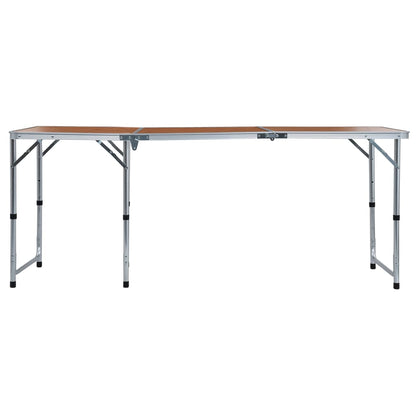 Sammenleggbart campingbord aluminium 180x60 cm