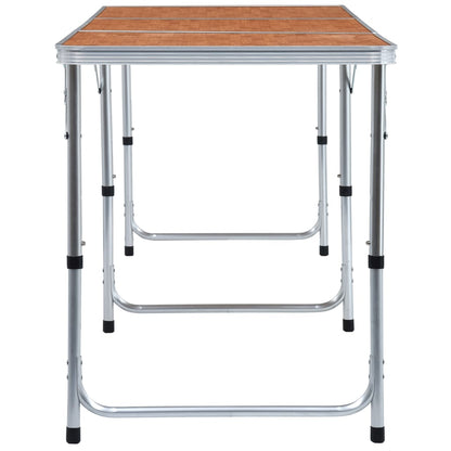 Sammenleggbart campingbord aluminium 180x60 cm