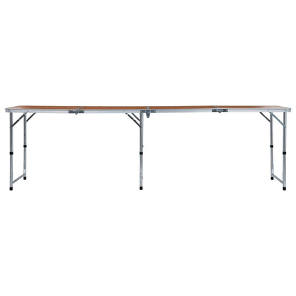 Sammenleggbart campingbord aluminium 240x60 cm