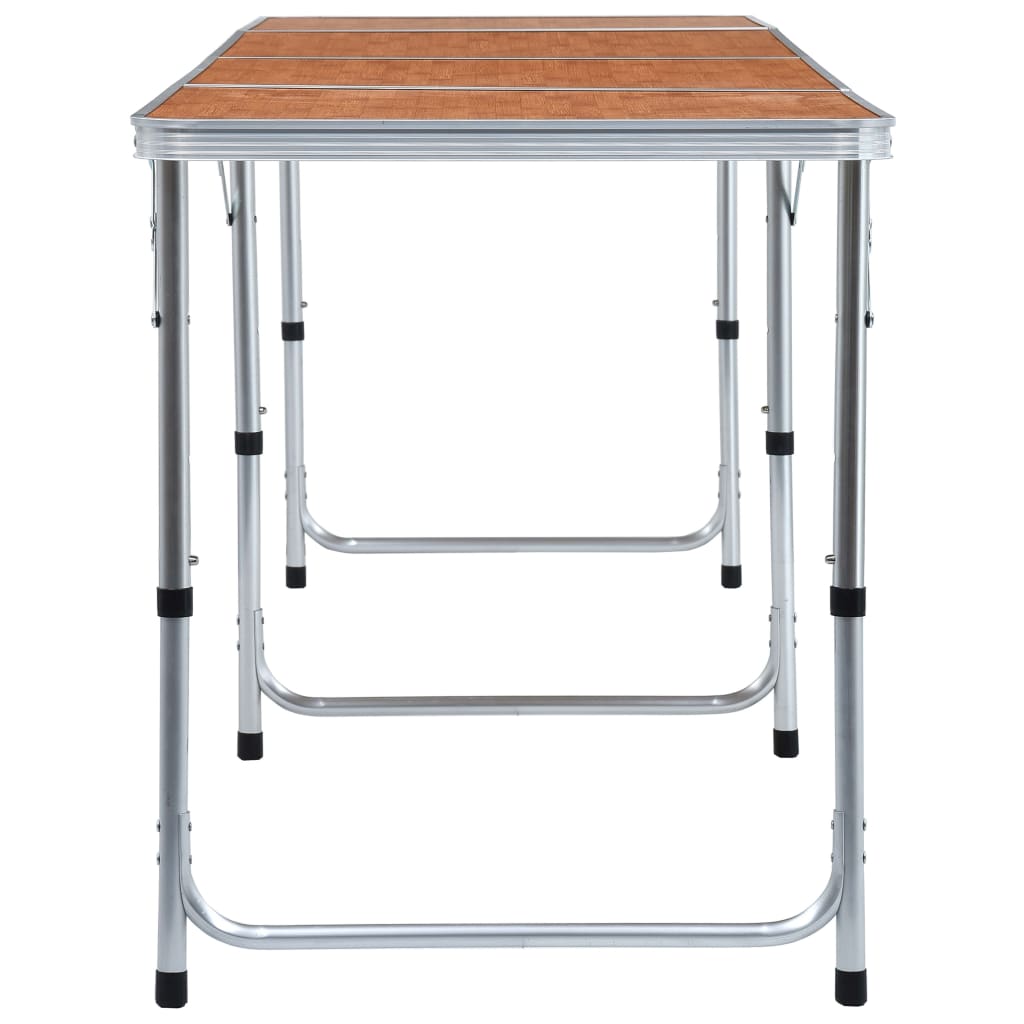 Sammenleggbart campingbord aluminium 240x60 cm
