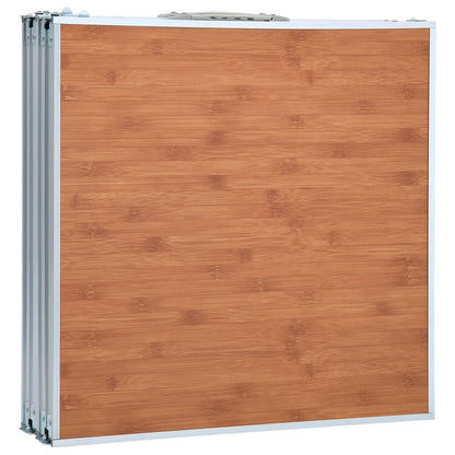 Sammenleggbart campingbord aluminium 240x60 cm