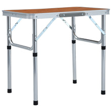 Sammenleggbart campingbord aluminium 60x45 cm