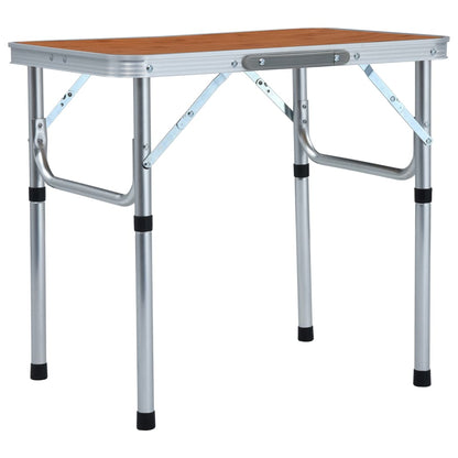 Sammenleggbart campingbord aluminium 60x45 cm