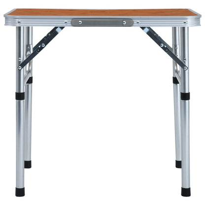 Sammenleggbart campingbord aluminium 60x45 cm