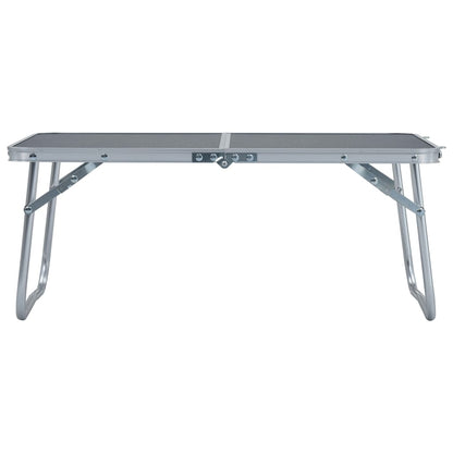 Sammenleggbart campingbord grå aluminium 60x40 cm