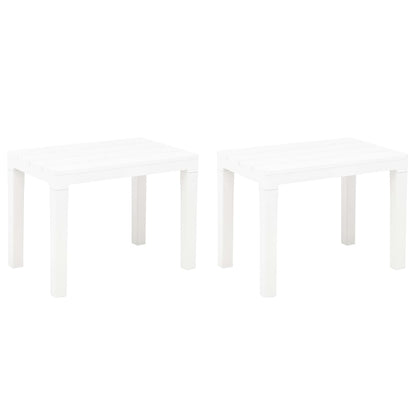 Hagebenker 2 stk hvit plast
