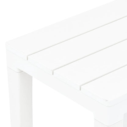 Hagebenker 2 stk hvit plast