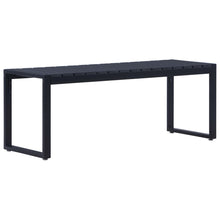 Hagebenk 120,5 cm PS-brett svart