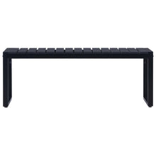 Hagebenk 120,5 cm PS-brett svart