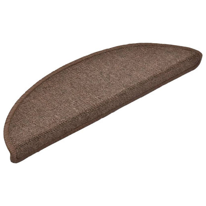 Selvklebende trappematter 10 stk 56x17x3 cm kaffebrun
