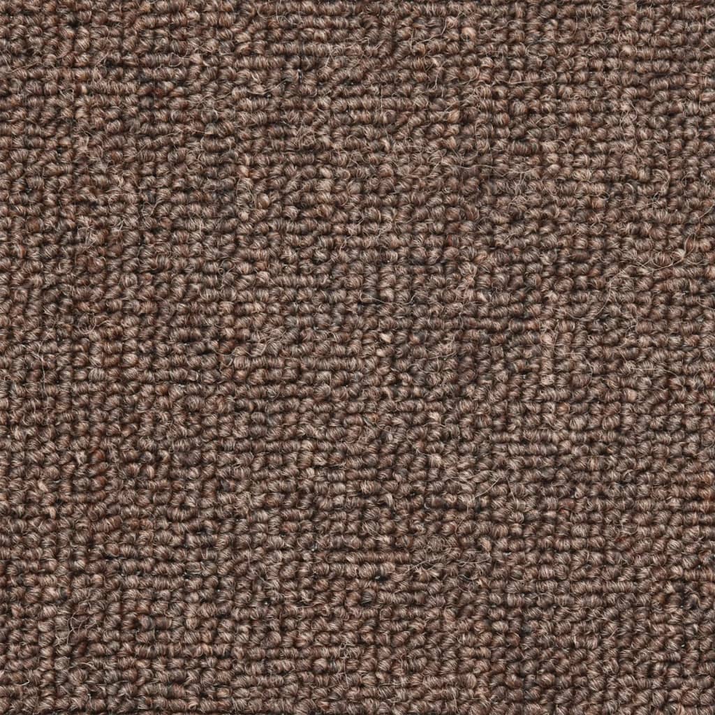 Selvklebende trappematter 10 stk 56x17x3 cm kaffebrun