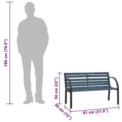 Hagebenk for barn 81 cm kinesisk gran grå