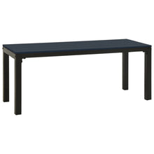 Hagebenk 110 cm stål og WPC svart