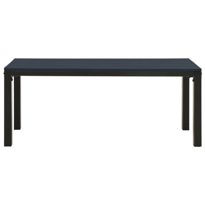 Hagebenk 110 cm stål og WPC svart