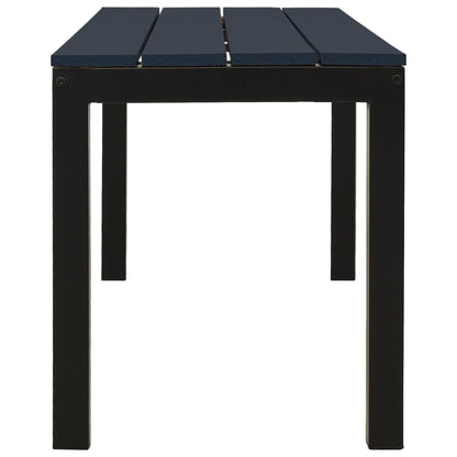 Hagebenk 110 cm stål og WPC svart