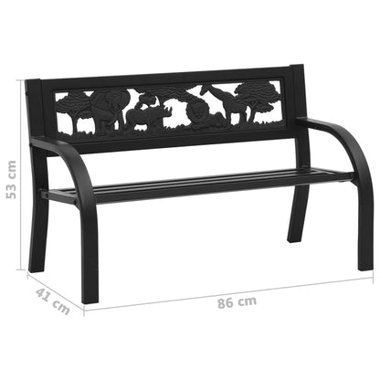 Hagebenk for barn 86 cm stål