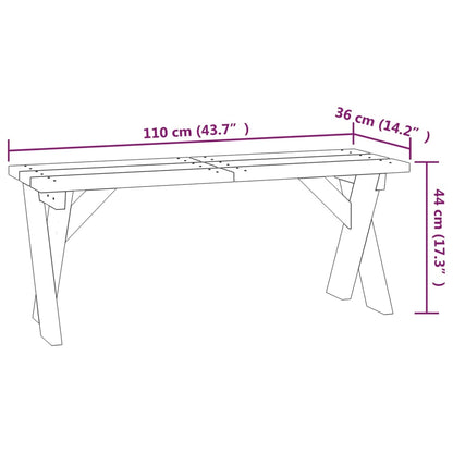 Hagebenk 110 cm impregnert furu