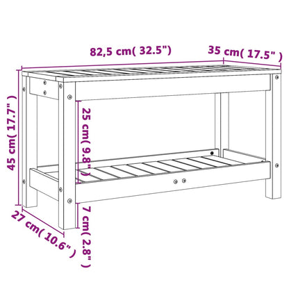 Hagebenk 82,5x35x45 cm heltre furu