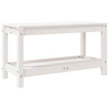 Hagebenk hvit 82,5x35x45 cm heltre furu
