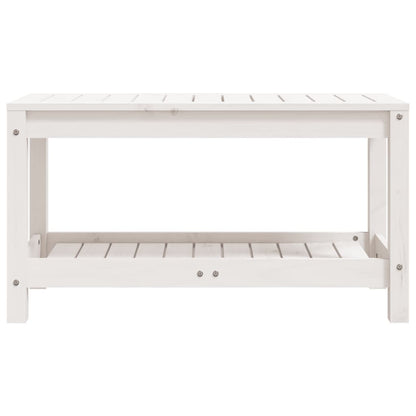 Hagebenk hvit 82,5x35x45 cm heltre furu