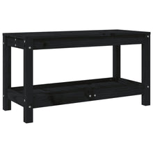 Hagebenk svart 82,5x35x45 cm heltre furu