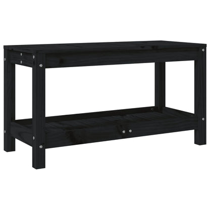 Hagebenk svart 82,5x35x45 cm heltre furu