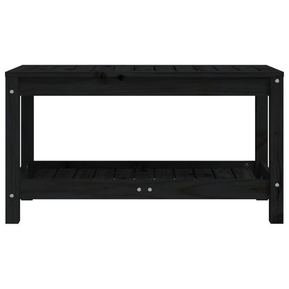 Hagebenk svart 82,5x35x45 cm heltre furu